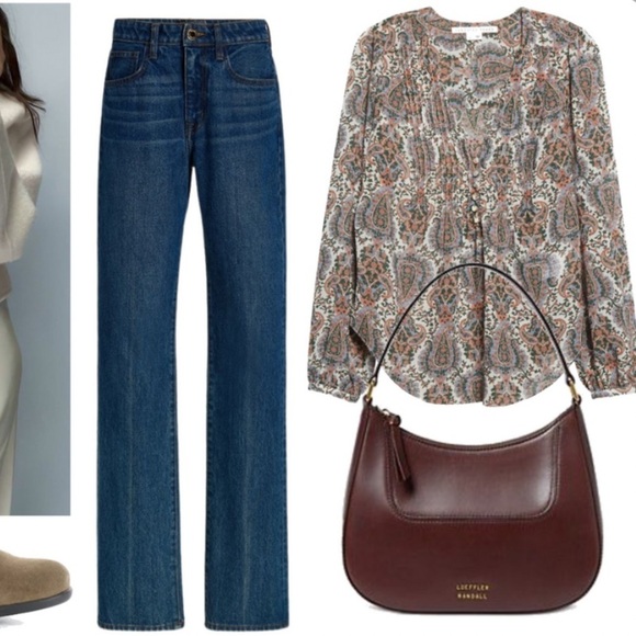 VERONICA BEARD Lowell Paisley Pin Tuck Long Sleeve Blouse Size 4 - Picture 13 of 13